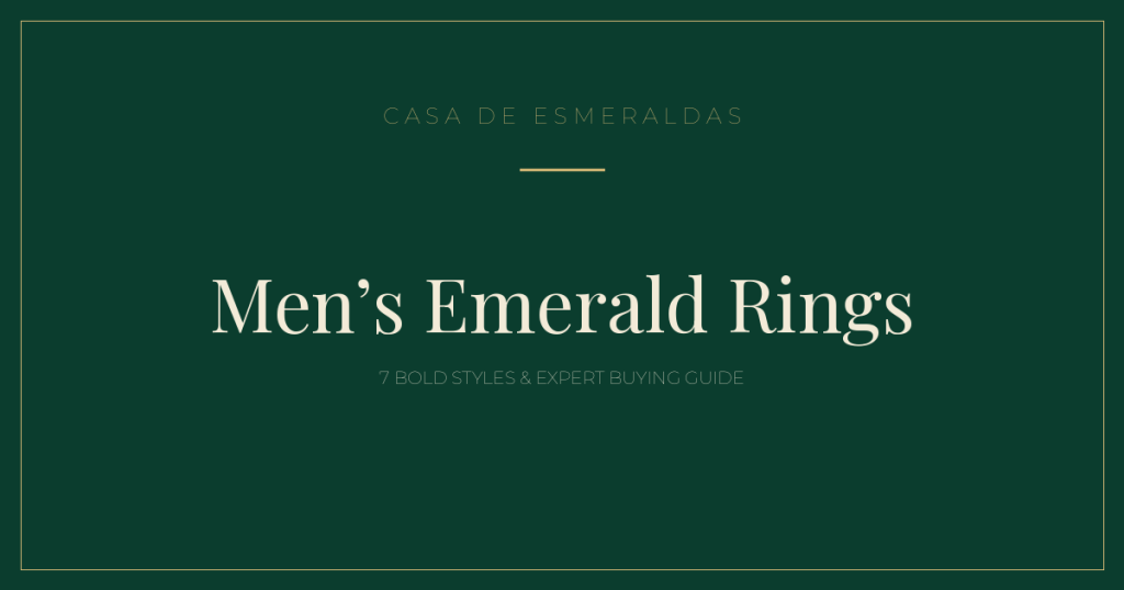 Men’s Emerald Rings: 7 Bold Styles & Expert Buying Guide (2026) - Casa de Esmeraldas