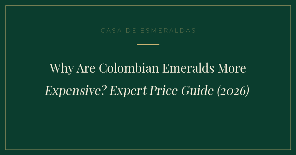 Why Are Colombian Emeralds More Expensive? Expert Price Guide (2026) - Casa de Esmeraldas